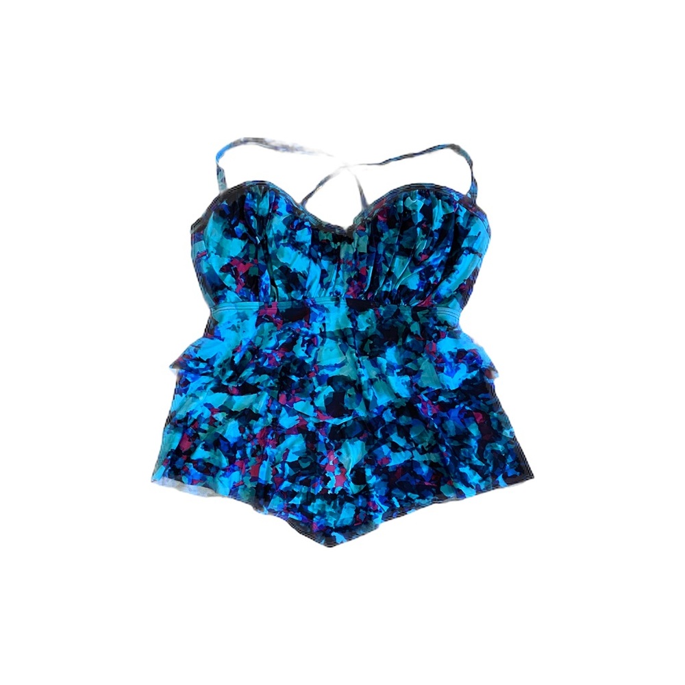 Sunsets tiered bandeau tankini